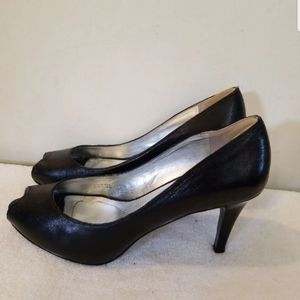 TAHERI  BEAUTIFUL BLACK LEATHER LADIES SHOE